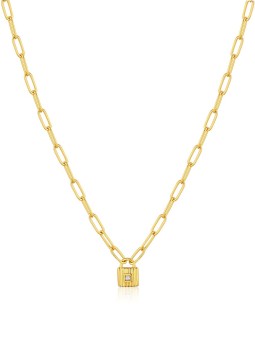 collana donna ANIA HAIE N032-01G Underlock & Key Ladies Necklace, adjustable