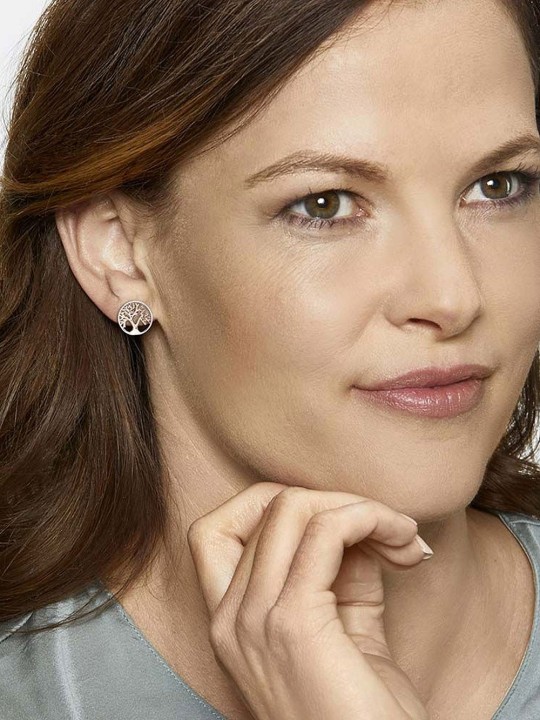 orecchini donna Engelsrufer Ear Studs Tree of Life ERE-LILTREE-BICOR