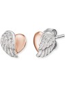 orecchini donna Engelsrufer Ear Studs Heart Wings ERE-LILHEARTWING-BI
