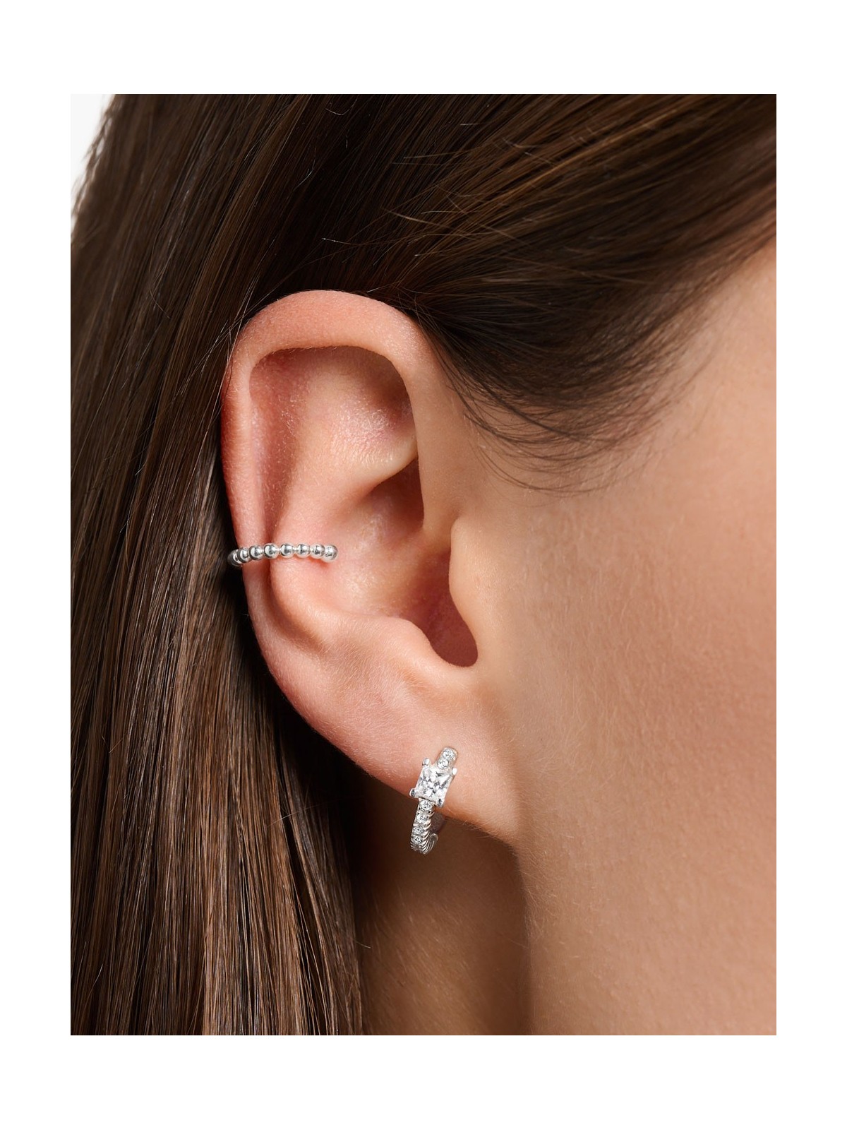 orecchini donna Thomas Sabo Single Creole Stone CR691-051-14