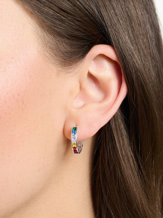 orecchini donna Thomas Sabo Creoles Stone Rainbow CR668-477-7