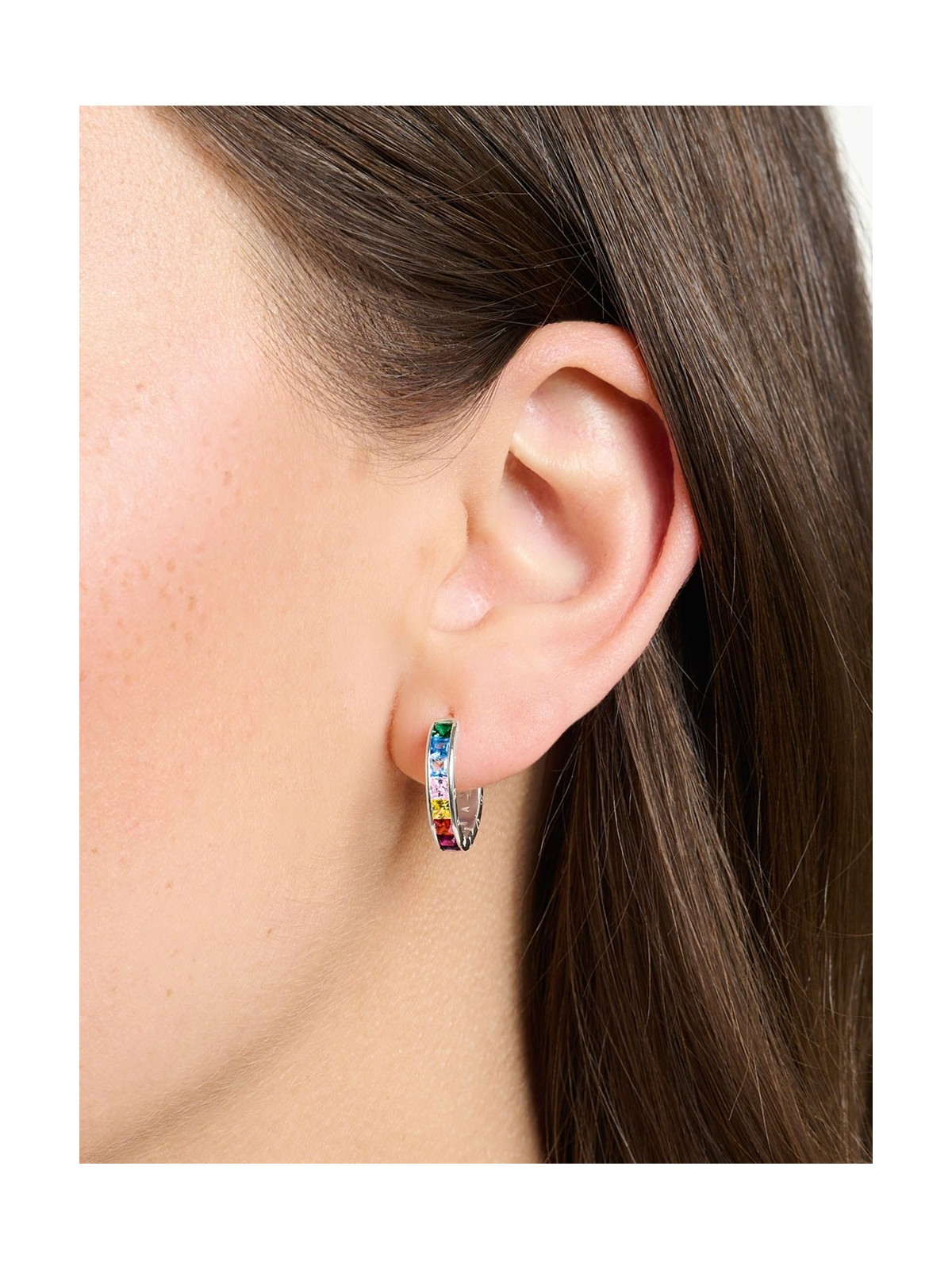 orecchini donna Thomas Sabo Creoles Stone Rainbow CR668-477-7