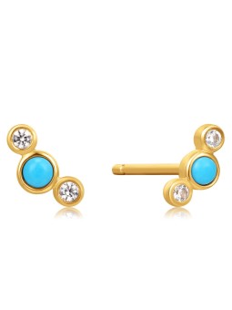 orecchini donna ANIA HAIE Ear Studs Terquoise & Sapphire Gold 14K EAU001-11YG