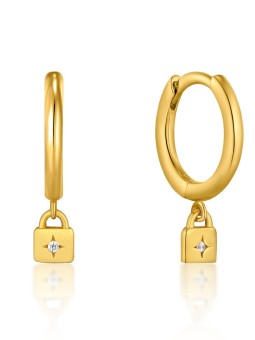 orecchini donna ANIA HAIE Creoles Underlock & Key E032-01G