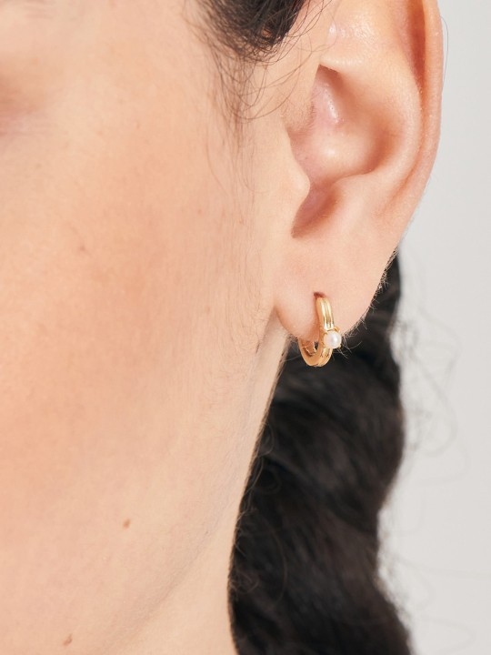 orecchini donna ANIA HAIE Creoles Pearl Power E043-03G