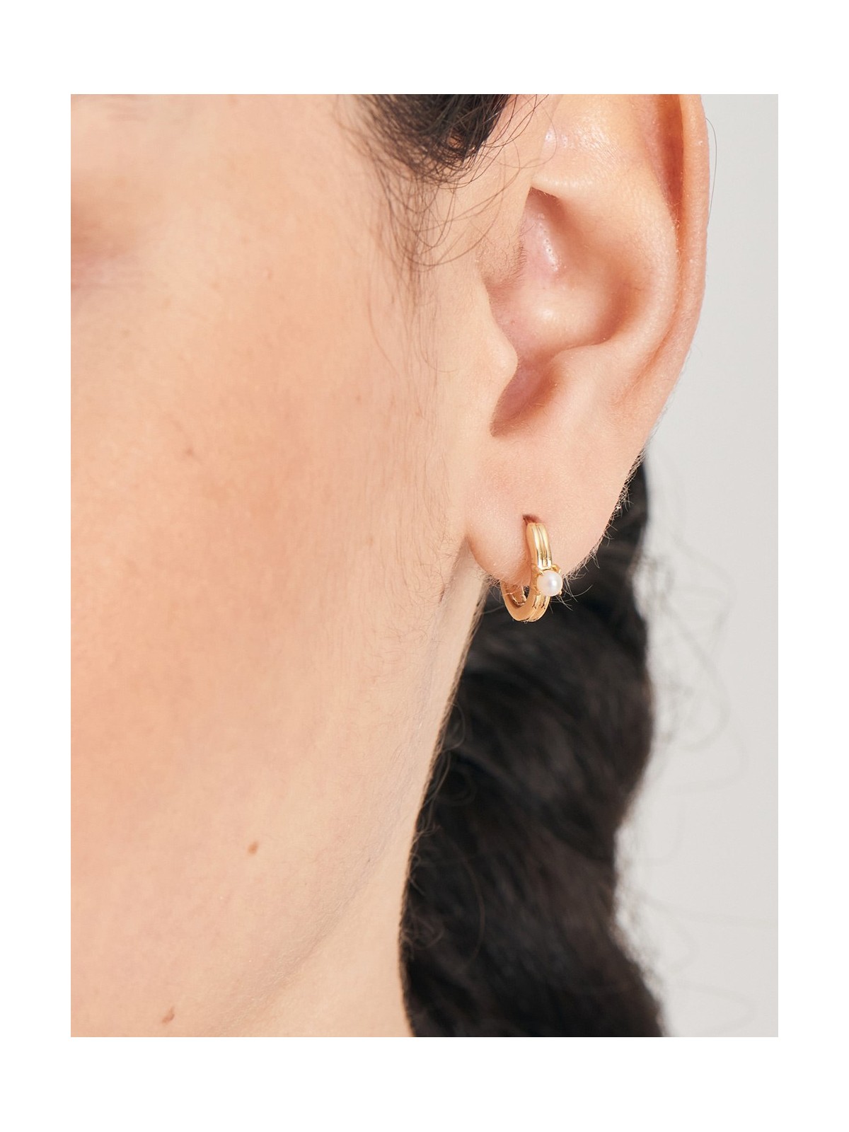 orecchini donna ANIA HAIE Creoles Pearl Power E043-03G