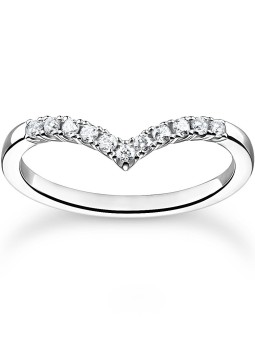 anello donna Thomas Sabo Ladies Ring TR2394-051-14-54 V-shape size 54