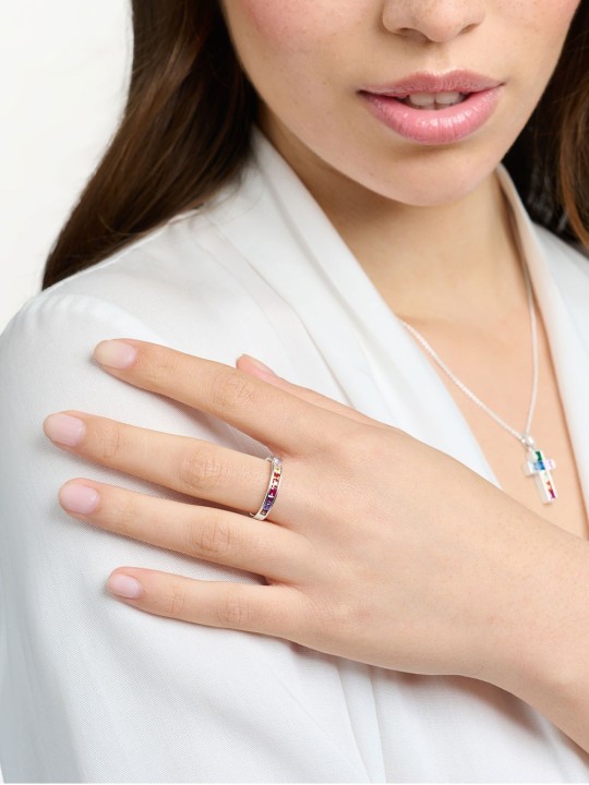 anello donna Thomas Sabo Ladies Ring TR2403-477-7-52 Stone Rainbow size 52