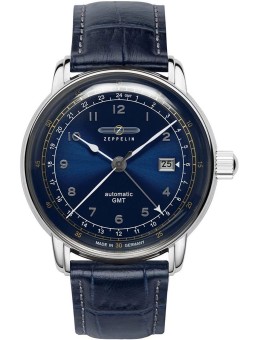 orologio uomo Zeppelin 7668-3 Los Angeles LZ126 Automatic Mens Watch GMT 43mm 5ATM