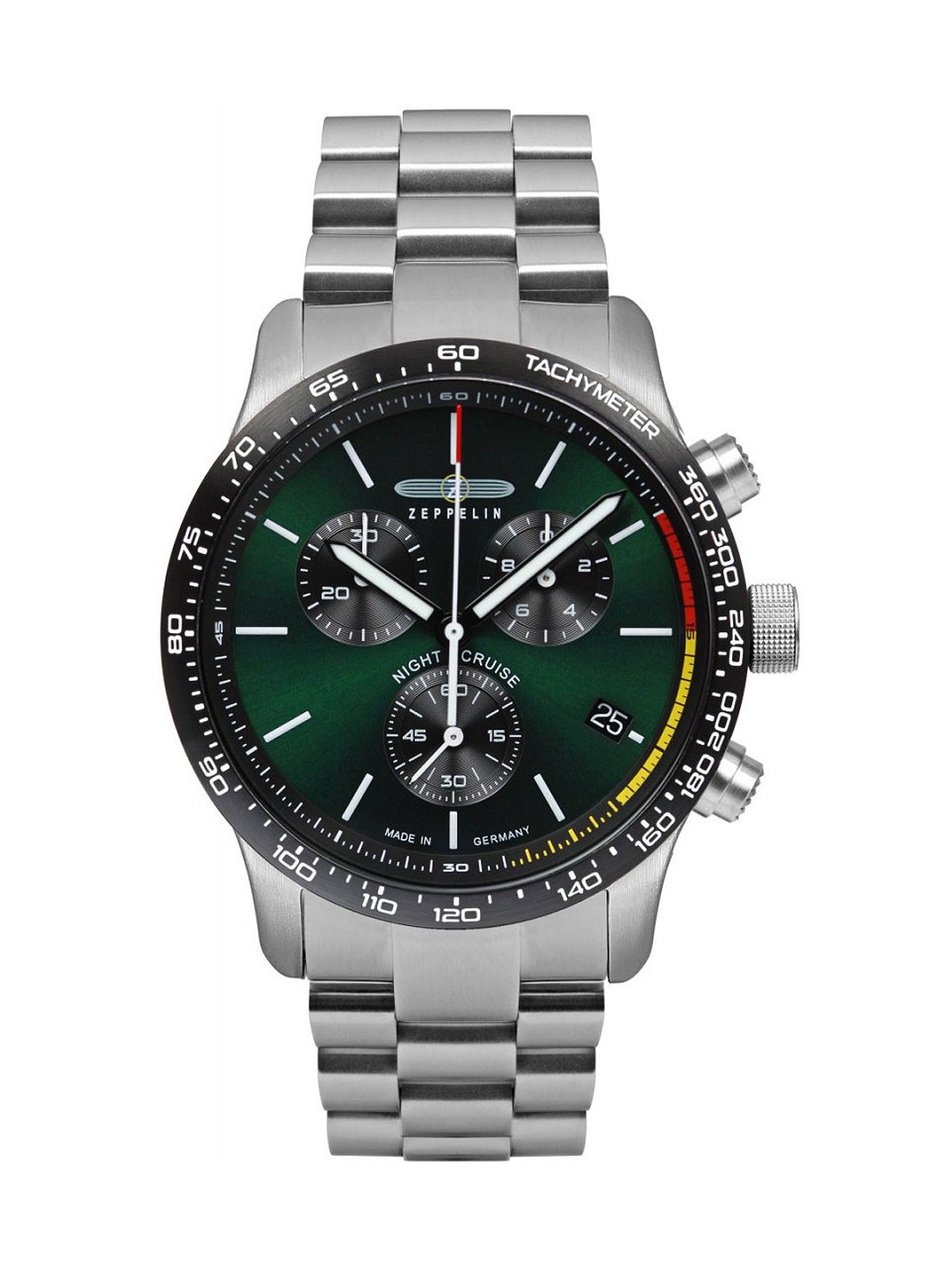 orologio uomo Zeppelin 7288M-4 Night Cruise Chronograph Mens Watch 42mm 10ATM