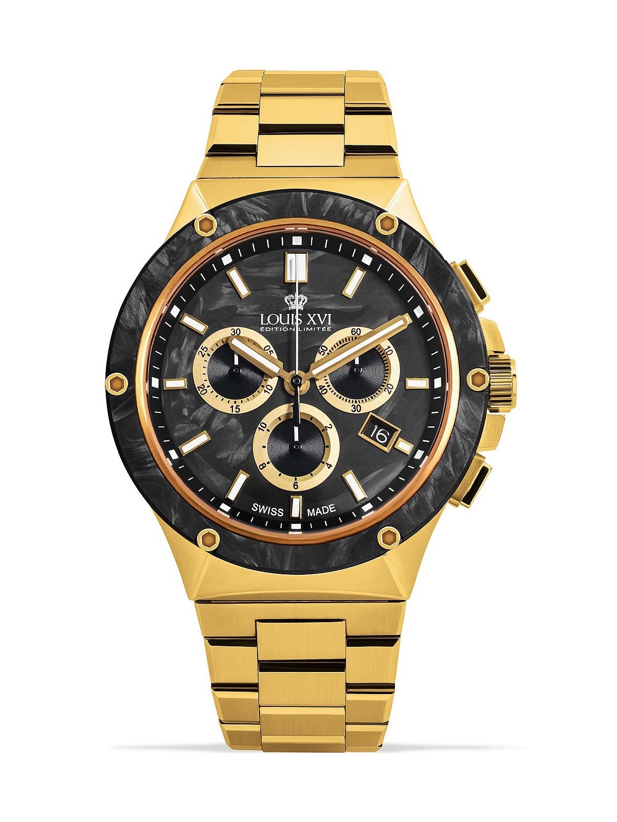 orologio uomo Louis XVI LXVI1211 Le Monarque Chronograph Mens Watch 42mm 5ATM