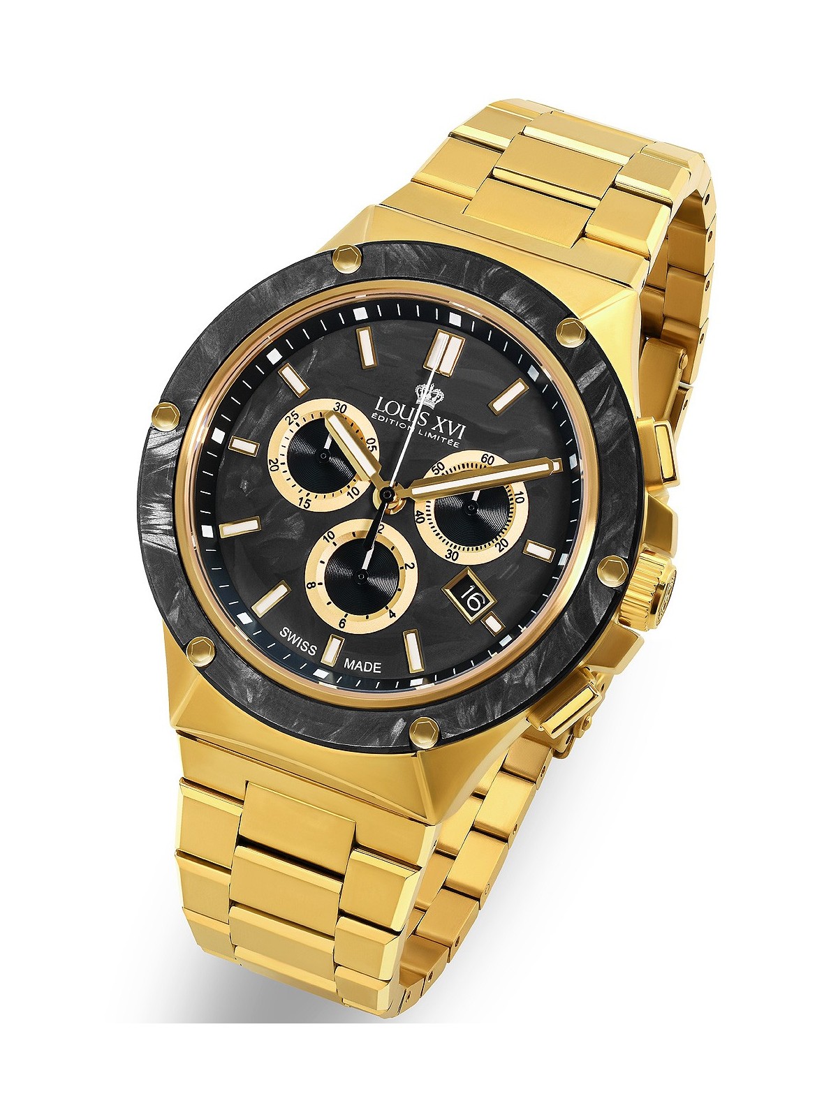 orologio uomo Louis XVI LXVI1211 Le Monarque Chronograph Mens Watch 42mm 5ATM