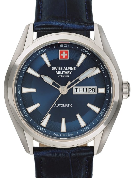 orologio uomo Swiss Alpine Military 7090.2535 Automatic Mens Watch 43mm 10ATM