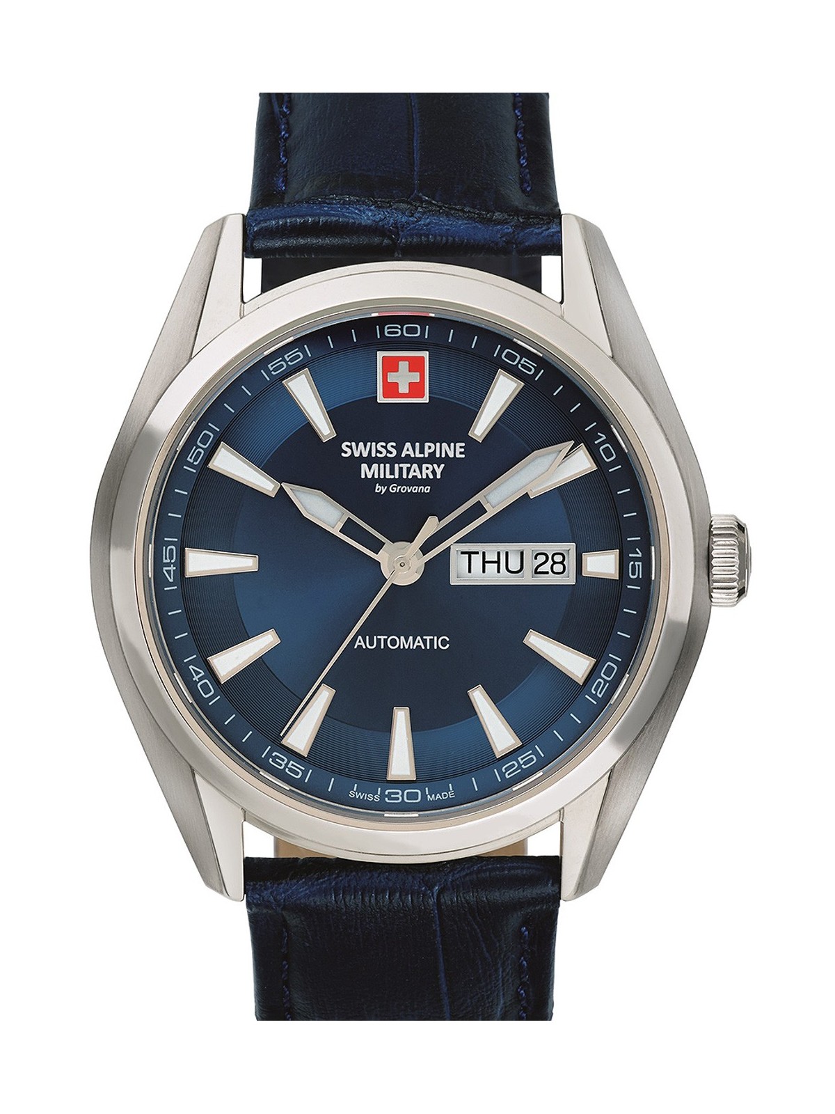 orologio uomo Swiss Alpine Military 7090.2535 Automatic Mens Watch 43mm 10ATM