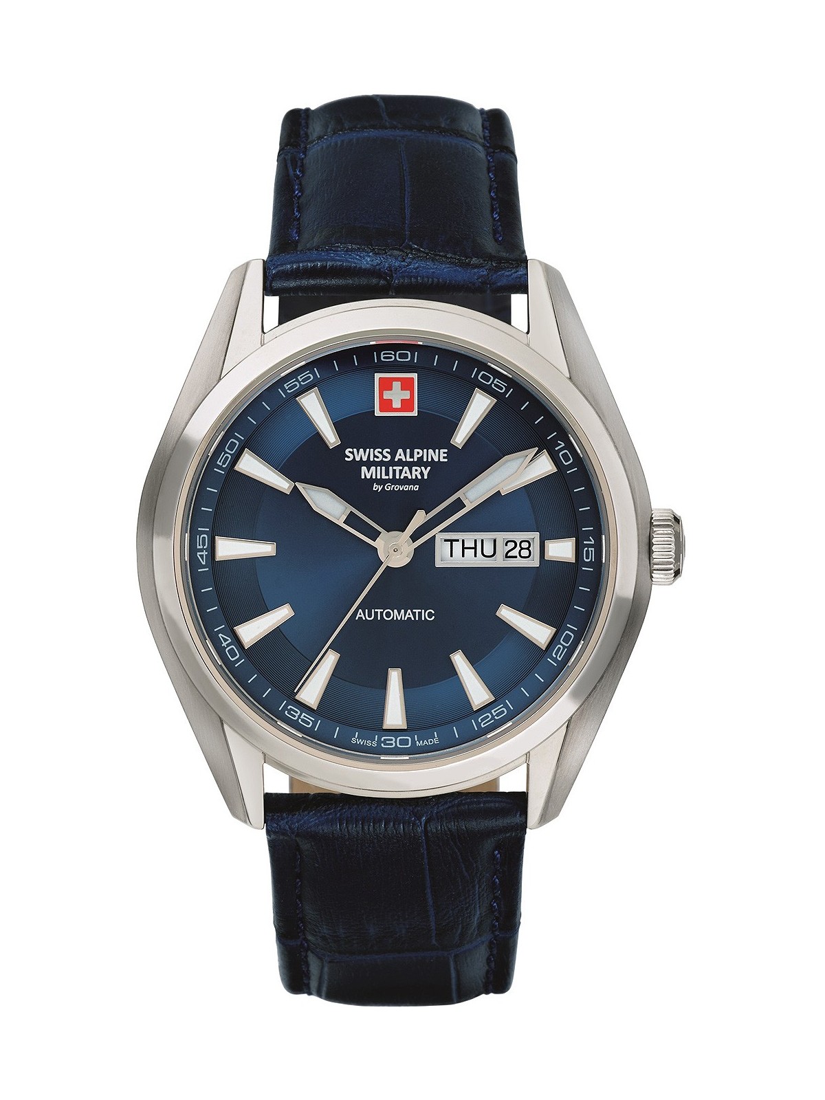 orologio uomo Swiss Alpine Military 7090.2535 Automatic Mens Watch 43mm 10ATM