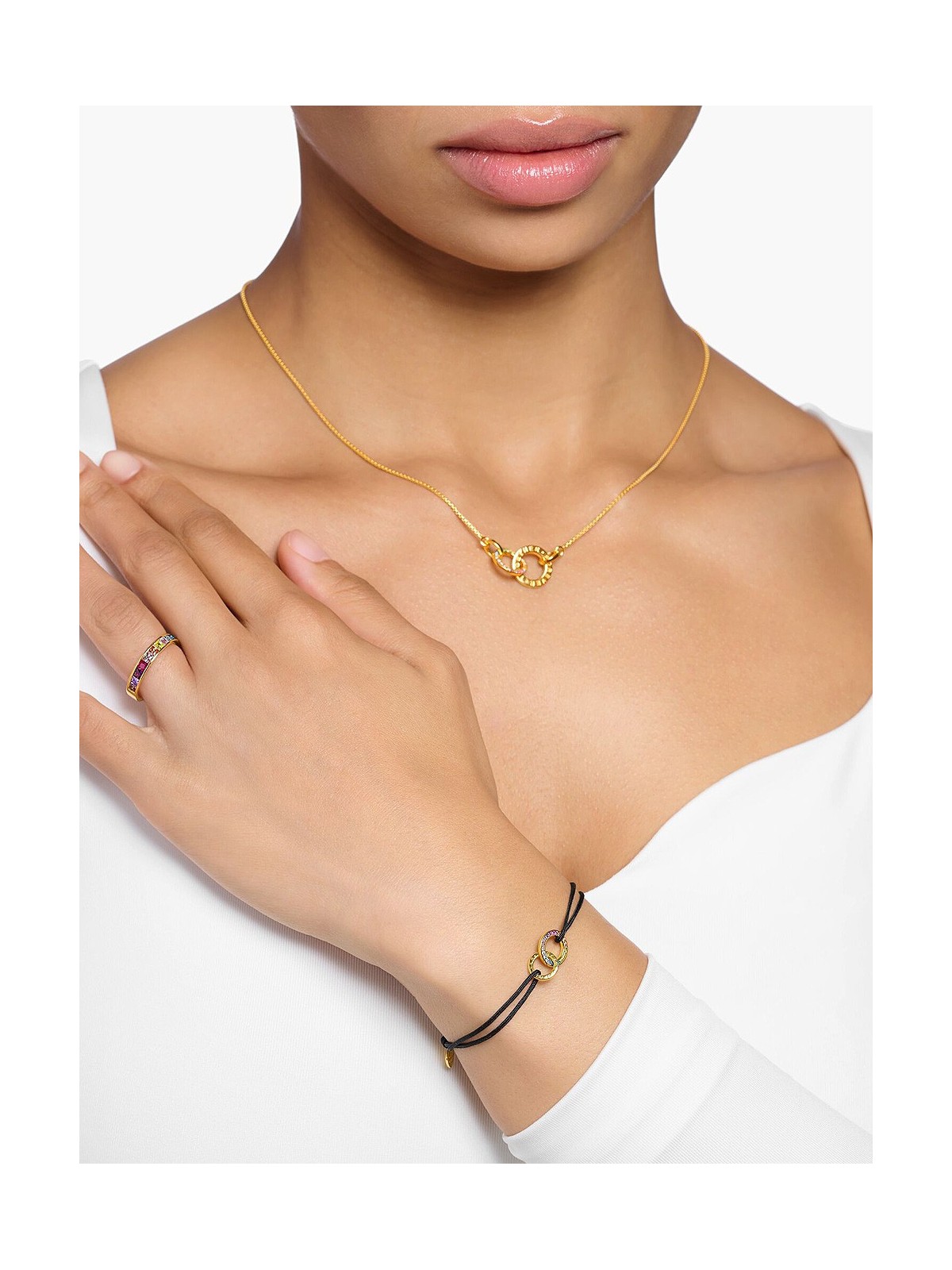 bracciale donna Thomas Sabo A2085-996-7 Together Rainbow Bracelet Ladies