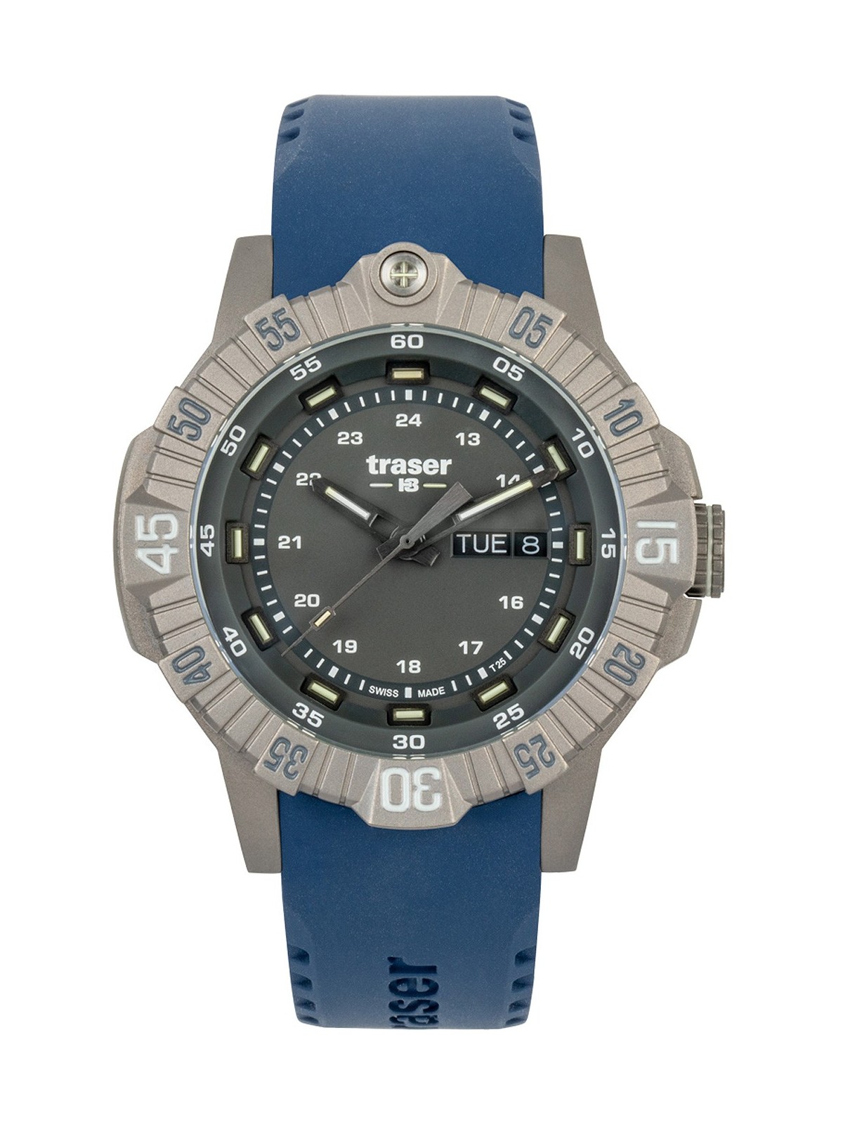 orologio uomo Traser H3 110667 Tactical Grey Titan Mens Watch 46mm 20ATM