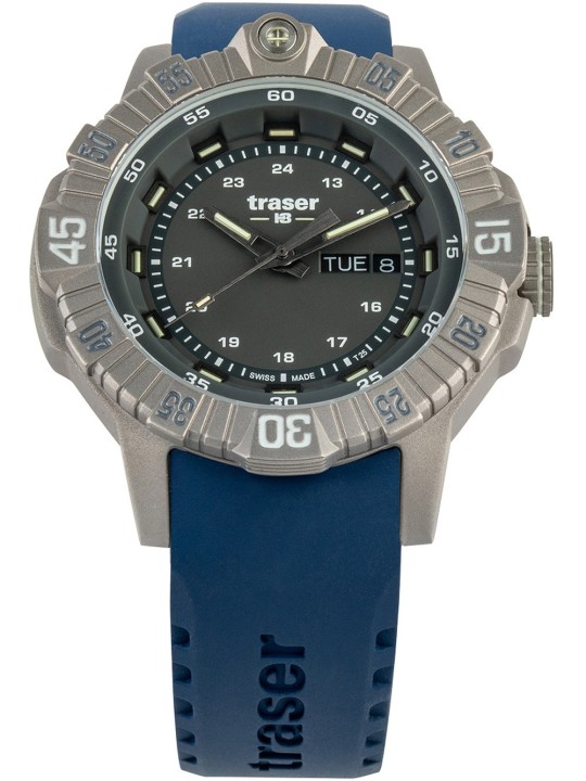 orologio uomo Traser H3 110667 Tactical Grey Titan Mens Watch 46mm 20ATM