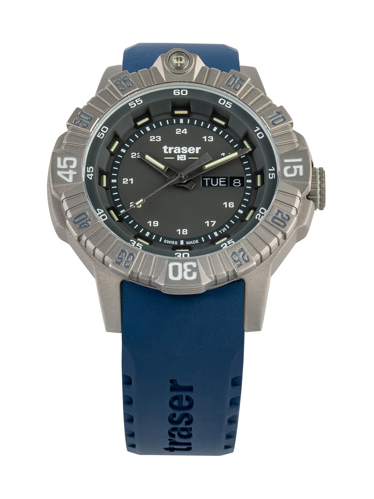 orologio uomo Traser H3 110667 Tactical Grey Titan Mens Watch 46mm 20ATM