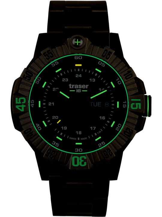 orologio uomo Traser H3 110667 Tactical Grey Titan Mens Watch 46mm 20ATM