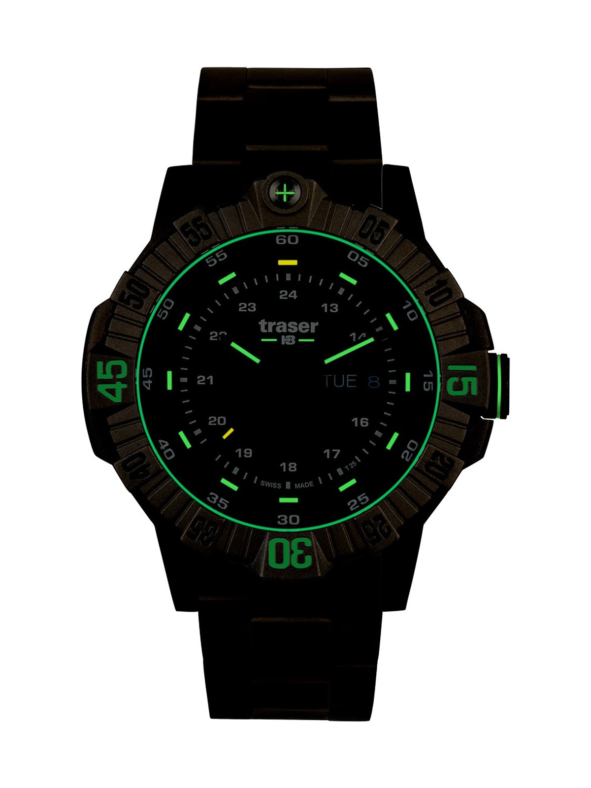 orologio uomo Traser H3 110667 Tactical Grey Titan Mens Watch 46mm 20ATM
