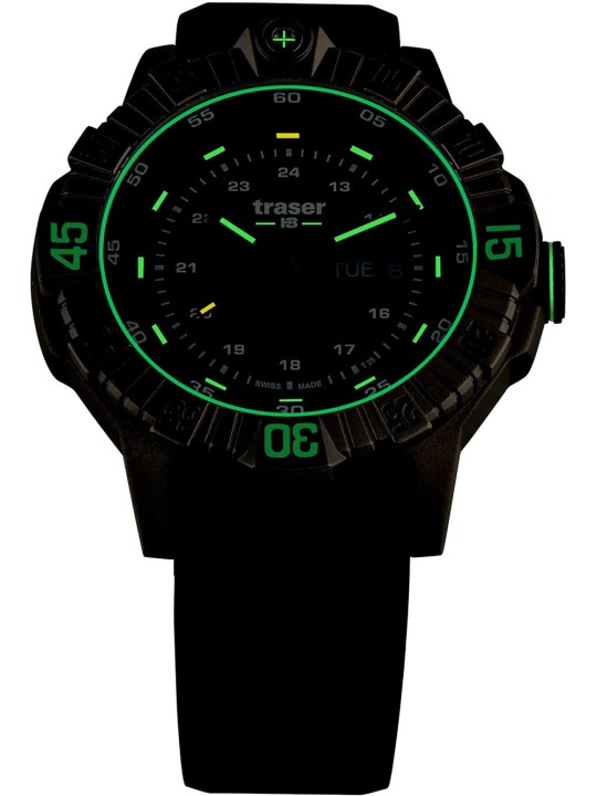 orologio uomo Traser H3 110667 Tactical Grey Titan Mens Watch 46mm 20ATM
