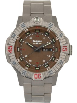 orologio uomo Traser H3 110668 Tactical Brown Titan Mens Watch 46mm 20ATM