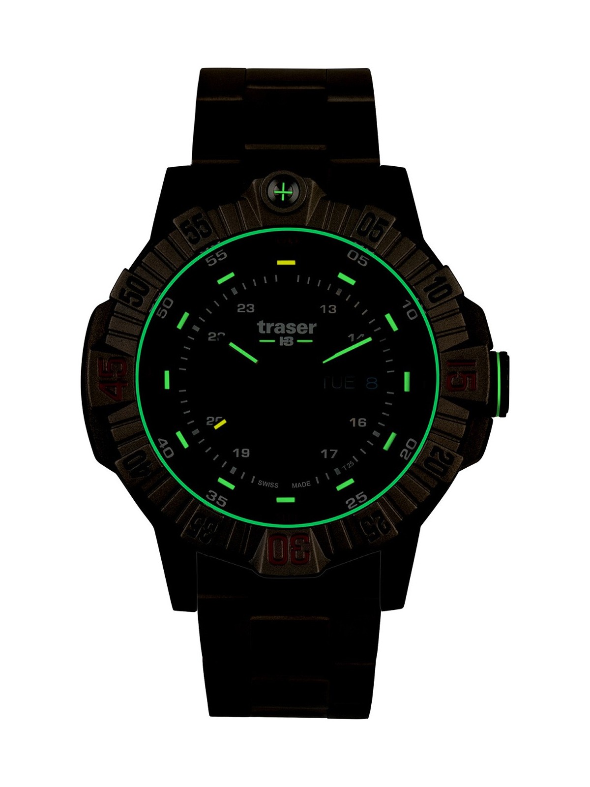 orologio uomo Traser H3 110668 Tactical Brown Titan Mens Watch 46mm 20ATM
