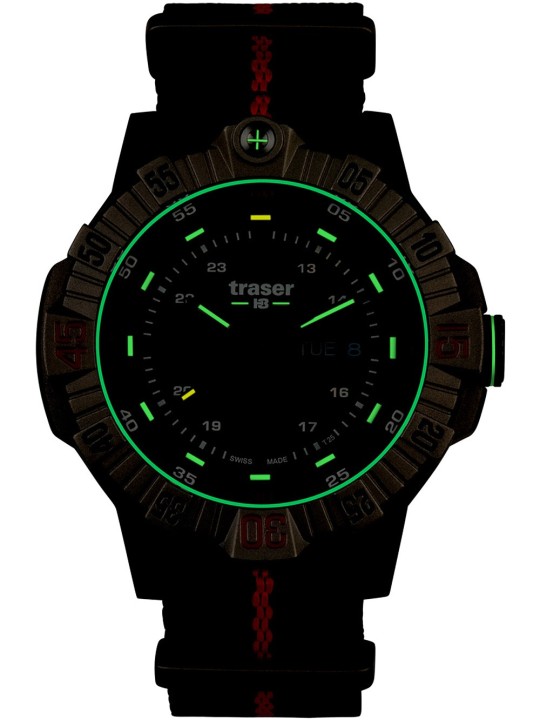 orologio uomo Traser H3 110669 Tactical Brown Titan Mens Watch 46mm 20ATM