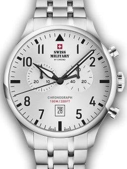 orologio uomo Swiss Military SM34098.02 Vintage Chronograph Mens Watch 43mm 10ATM