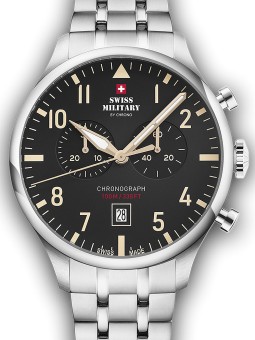 orologio uomo Swiss Military SM34098.04 Vintage Chronograph Mens Watch 43mm 10ATM