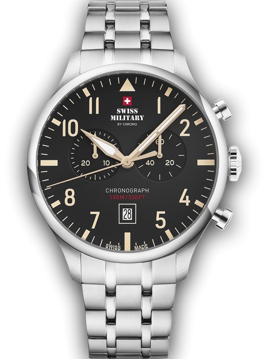 orologio uomo Swiss Military SM34098.04 Vintage Chronograph Mens Watch 43mm 10ATM