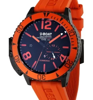 orologio uomo U-Boat 9543 Sommerso Orange IPB Automatic Mens Watch 46mm 30ATM