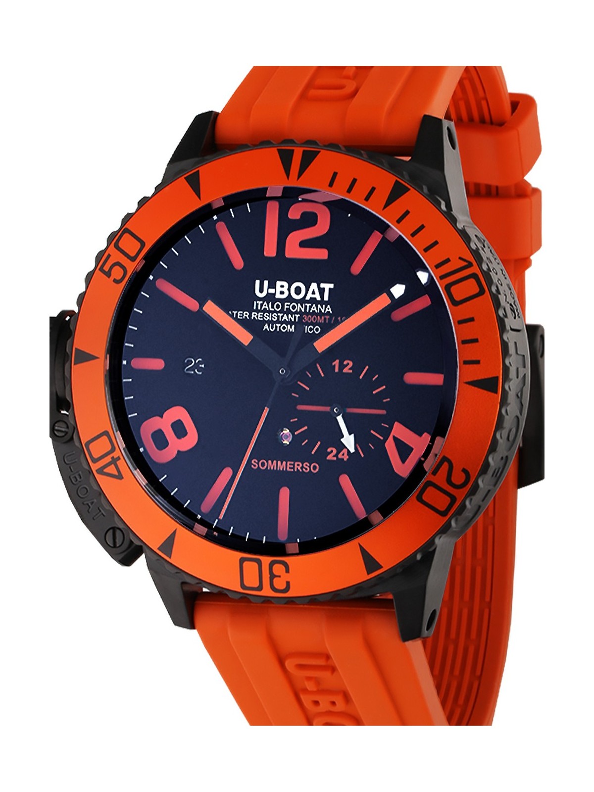 orologio uomo U-Boat 9543 Sommerso Orange IPB Automatic Mens Watch 46mm 30ATM