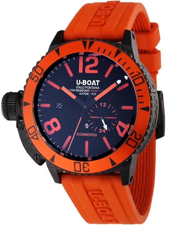 orologio uomo U-Boat 9543 Sommerso Orange IPB Automatic Mens Watch 46mm 30ATM