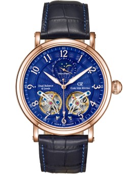 orologio uomo Carl von Zeyten CVZ0054RBLS Murg Moon Phase Automatic Mens Watch 46mm 5ATM