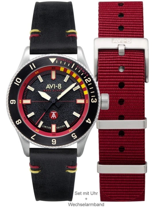 orologio uomo AVI-8 AV-4103-01 Tuskegee Airmen Limited Edition Mens Watch 40mm 5ATM