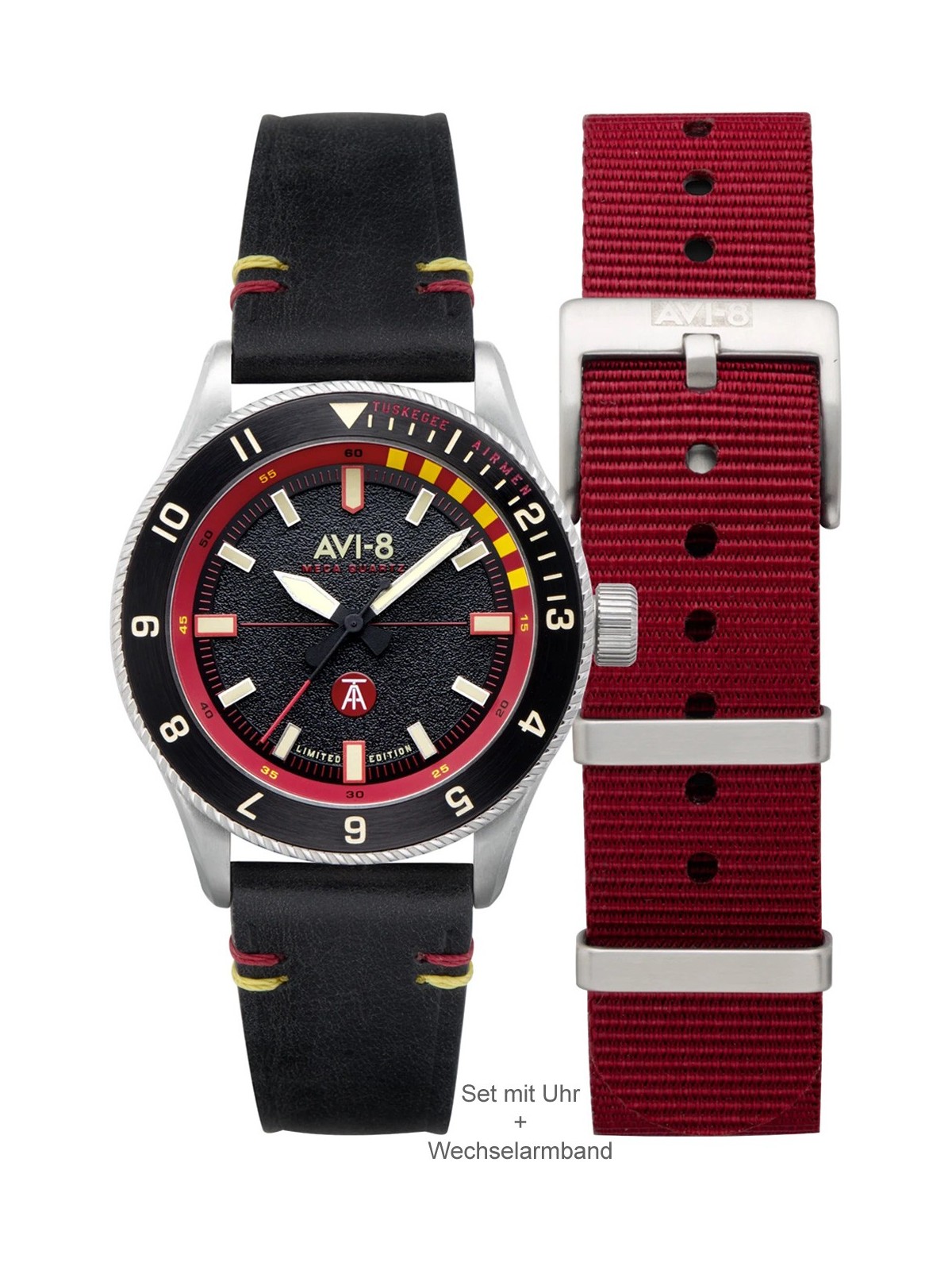 orologio uomo AVI-8 AV-4103-01 Tuskegee Airmen Limited Edition Mens Watch 40mm 5ATM