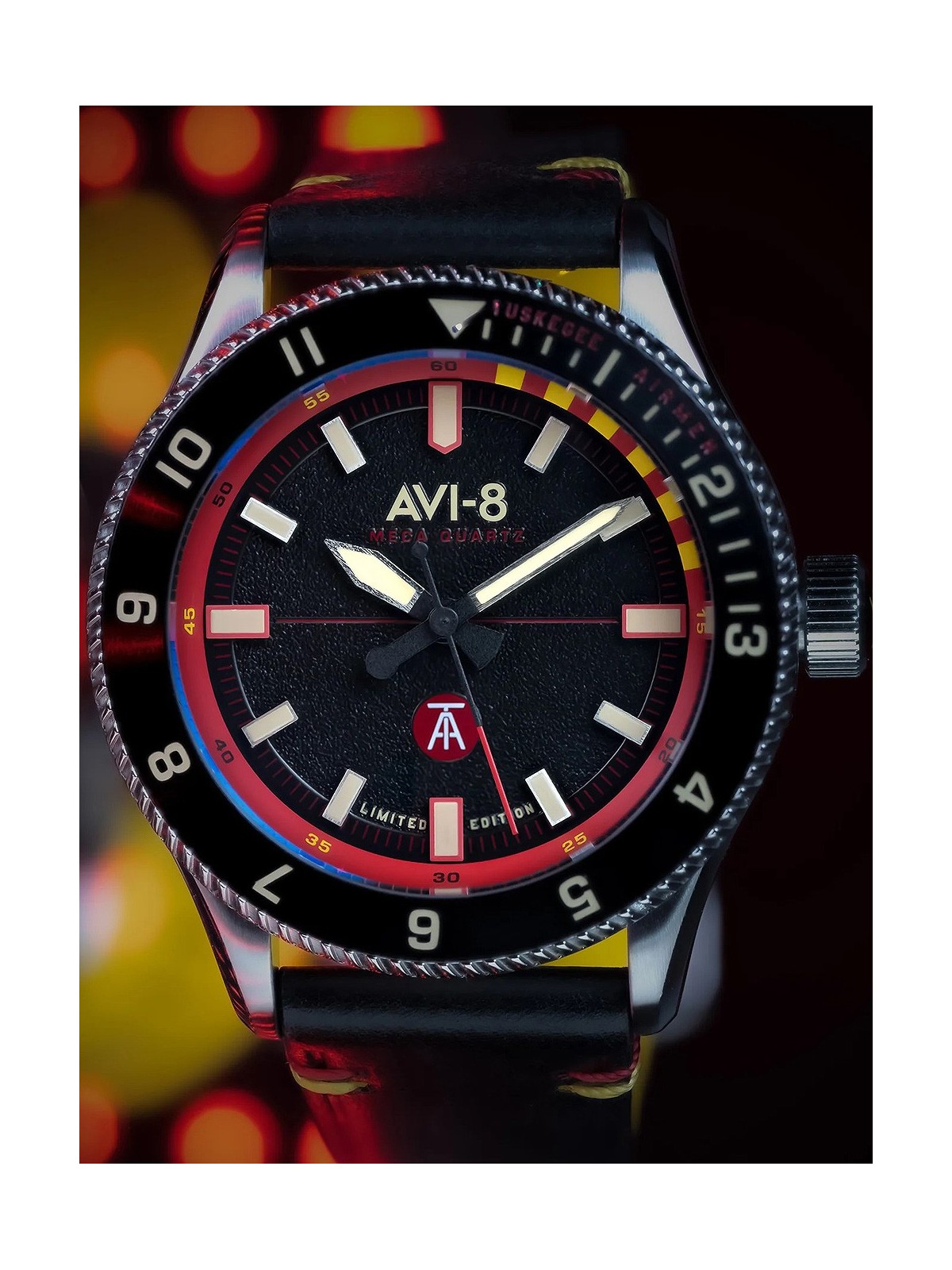 orologio uomo AVI-8 AV-4103-01 Tuskegee Airmen Limited Edition Mens Watch 40mm 5ATM