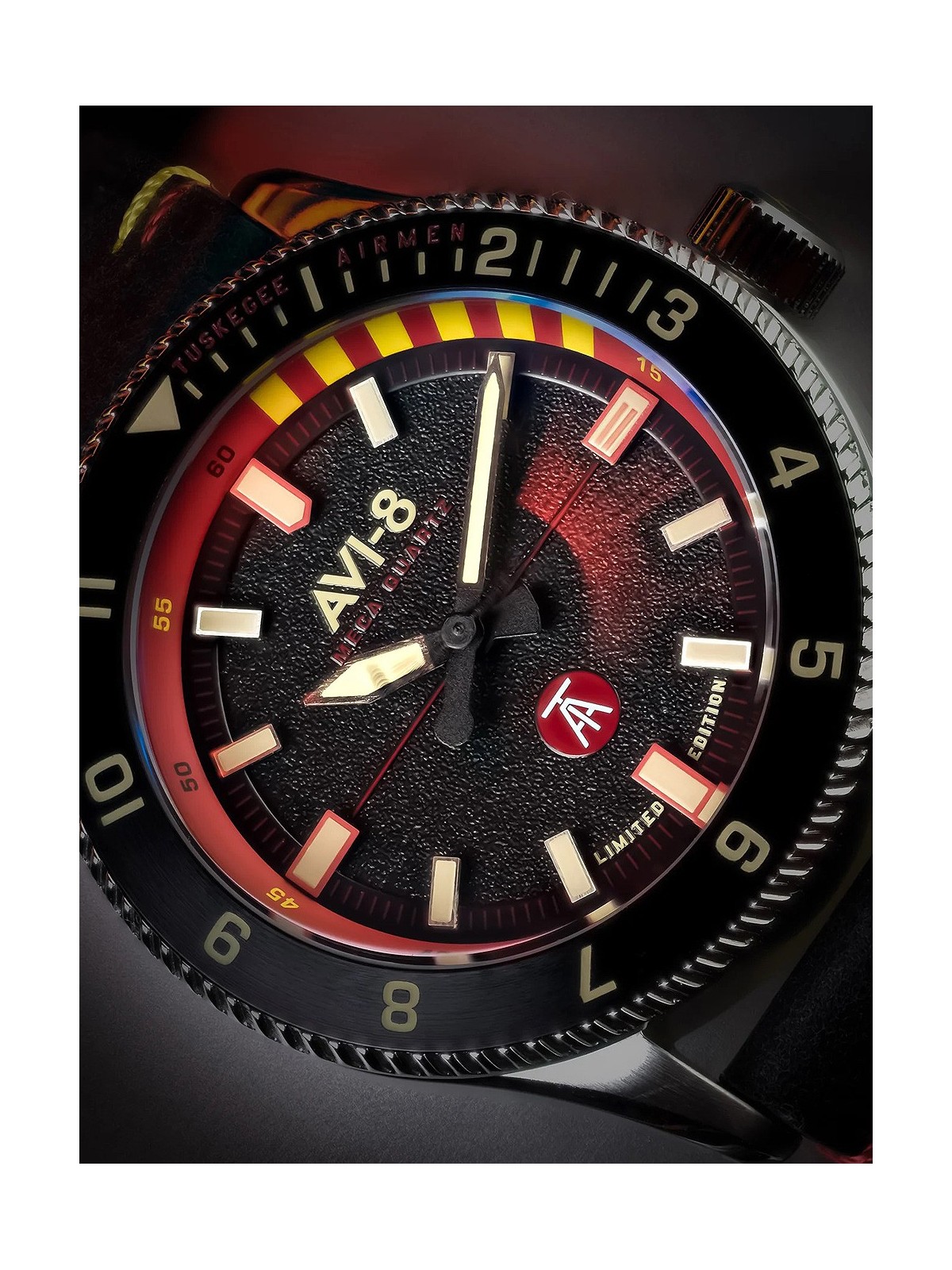 orologio uomo AVI-8 AV-4103-01 Tuskegee Airmen Limited Edition Mens Watch 40mm 5ATM