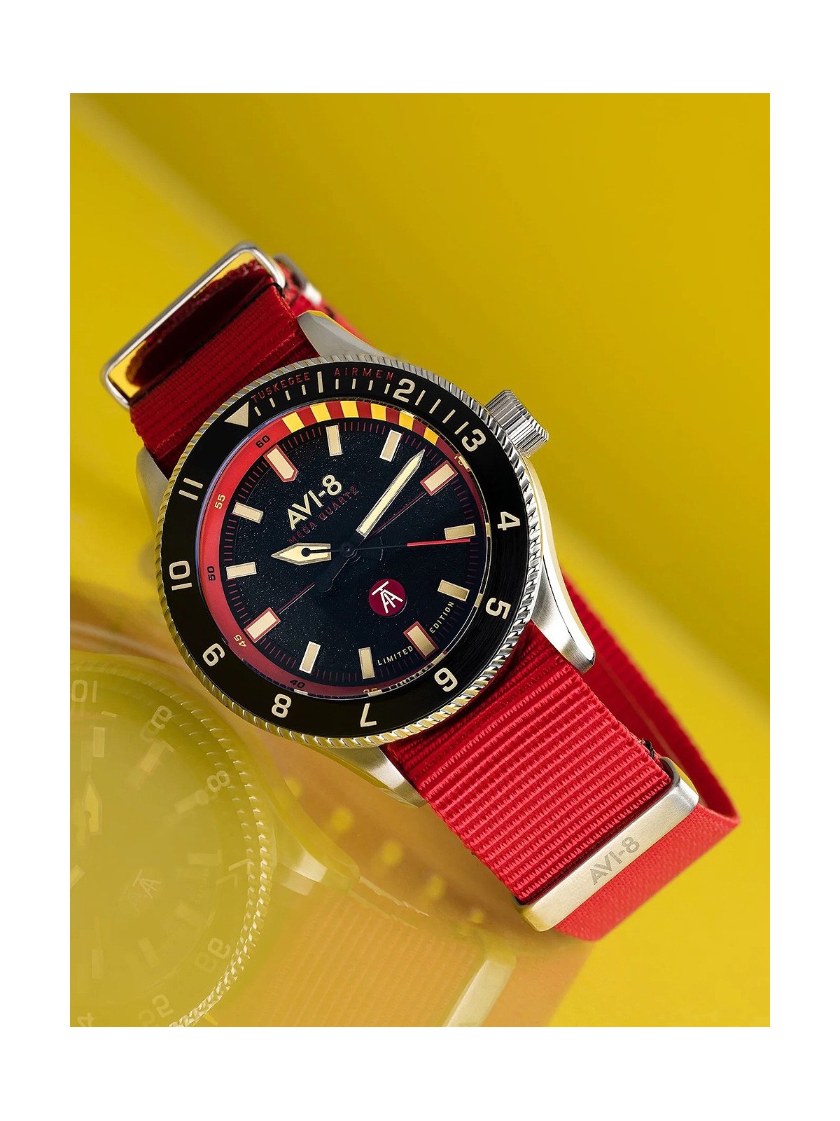 orologio uomo AVI-8 AV-4103-01 Tuskegee Airmen Limited Edition Mens Watch 40mm 5ATM