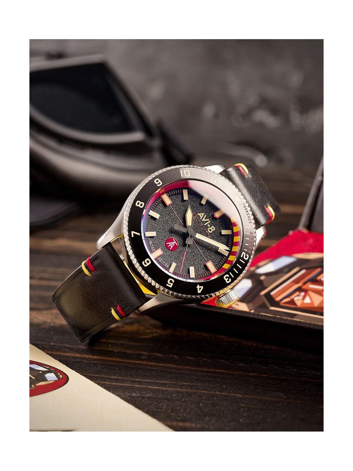 orologio uomo AVI-8 AV-4103-01 Tuskegee Airmen Limited Edition Mens Watch 40mm 5ATM