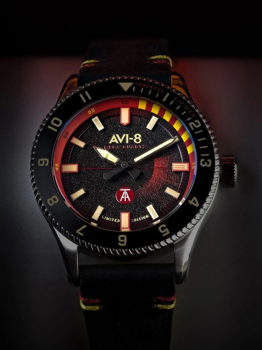 orologio uomo AVI-8 AV-4103-01 Tuskegee Airmen Limited Edition Mens Watch 40mm 5ATM