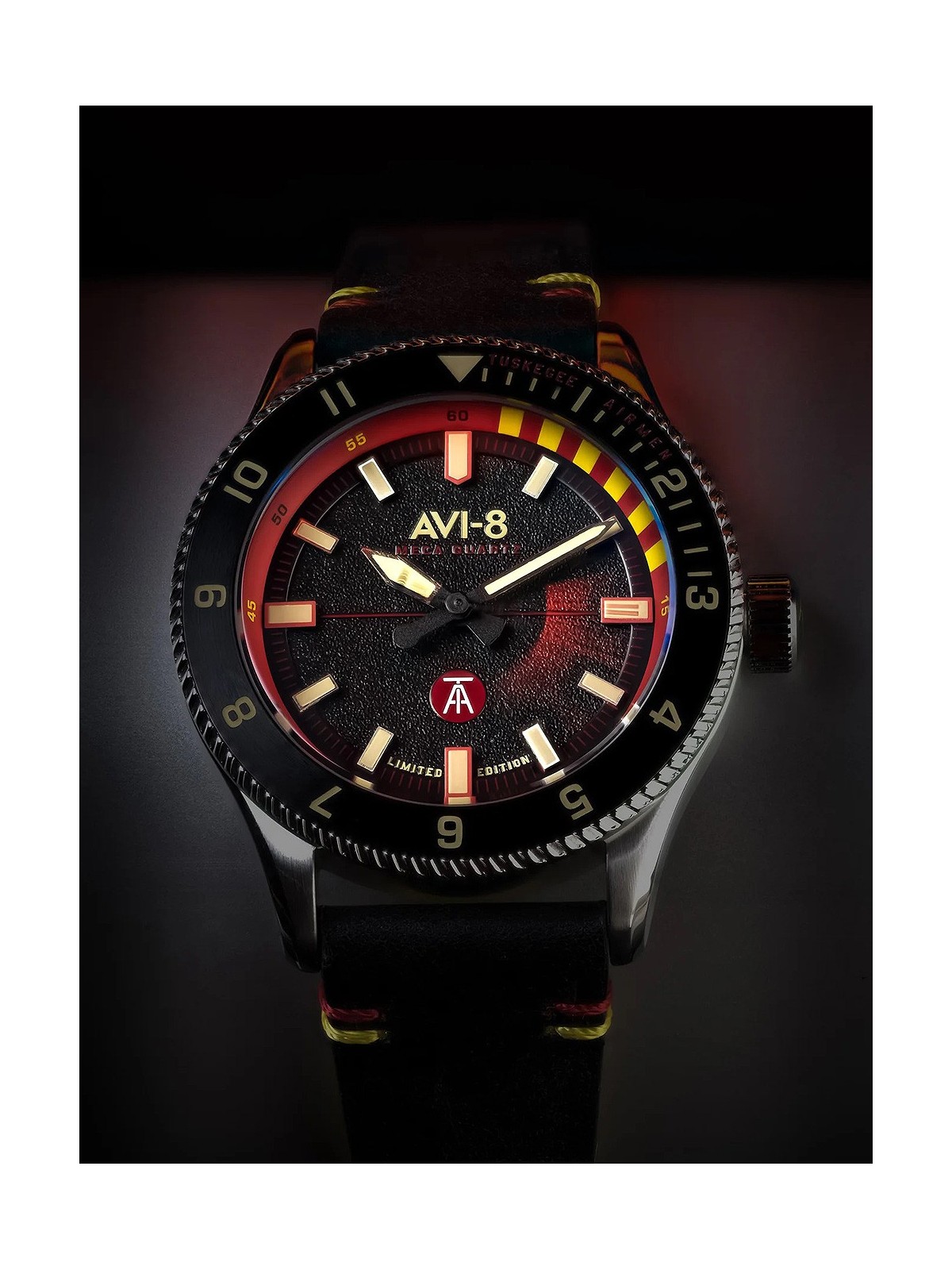 orologio uomo AVI-8 AV-4103-01 Tuskegee Airmen Limited Edition Mens Watch 40mm 5ATM