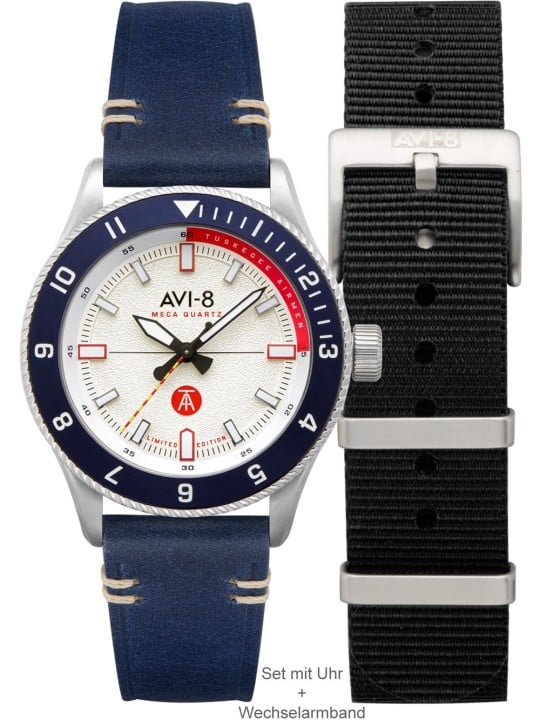 orologio uomo AVI-8 AV-4103-03 Tuskegee Airmen Limited Edition Mens Watch 40mm 5ATM