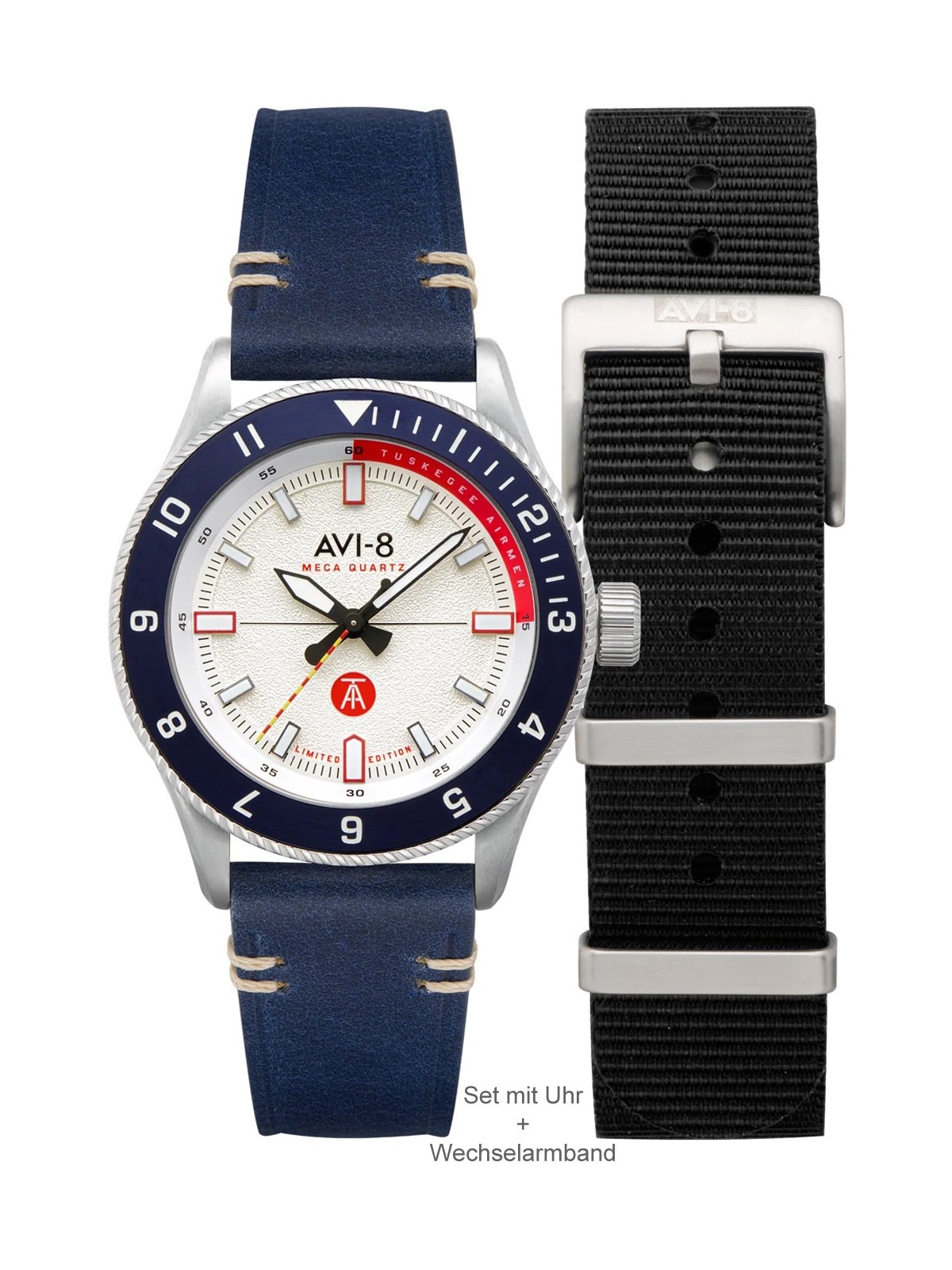 orologio uomo AVI-8 AV-4103-03 Tuskegee Airmen Limited Edition Mens Watch 40mm 5ATM