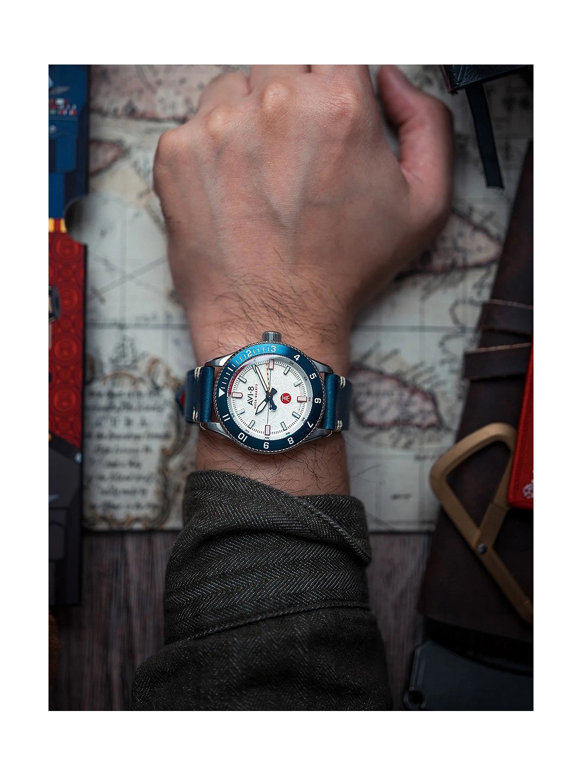 orologio uomo AVI-8 AV-4103-03 Tuskegee Airmen Limited Edition Mens Watch 40mm 5ATM