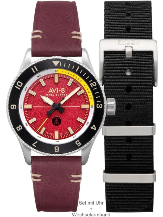 orologio uomo AVI-8 AV-4103-04 Tuskegee Airmen Limited Edition Mens Watch 40mm 5ATM