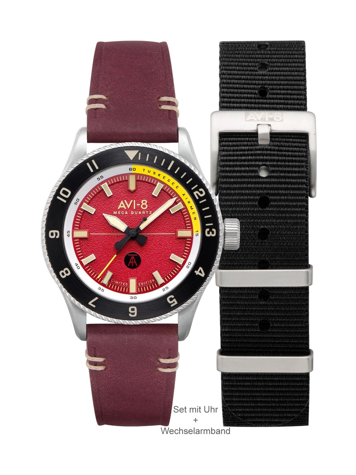 orologio uomo AVI-8 AV-4103-04 Tuskegee Airmen Limited Edition Mens Watch 40mm 5ATM