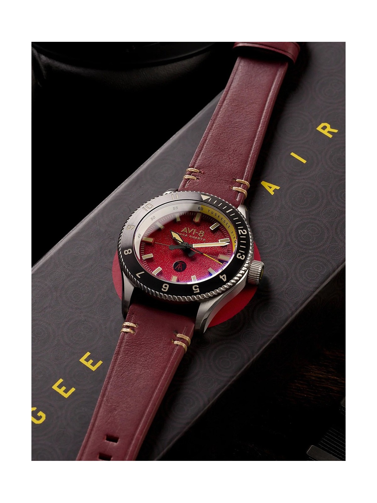 orologio uomo AVI-8 AV-4103-04 Tuskegee Airmen Limited Edition Mens Watch 40mm 5ATM